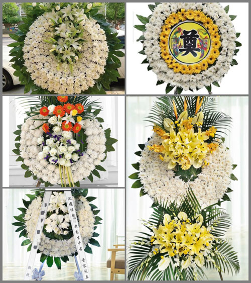 湖北黄冈市黄梅县刘佐乡费湾村花圈速递
